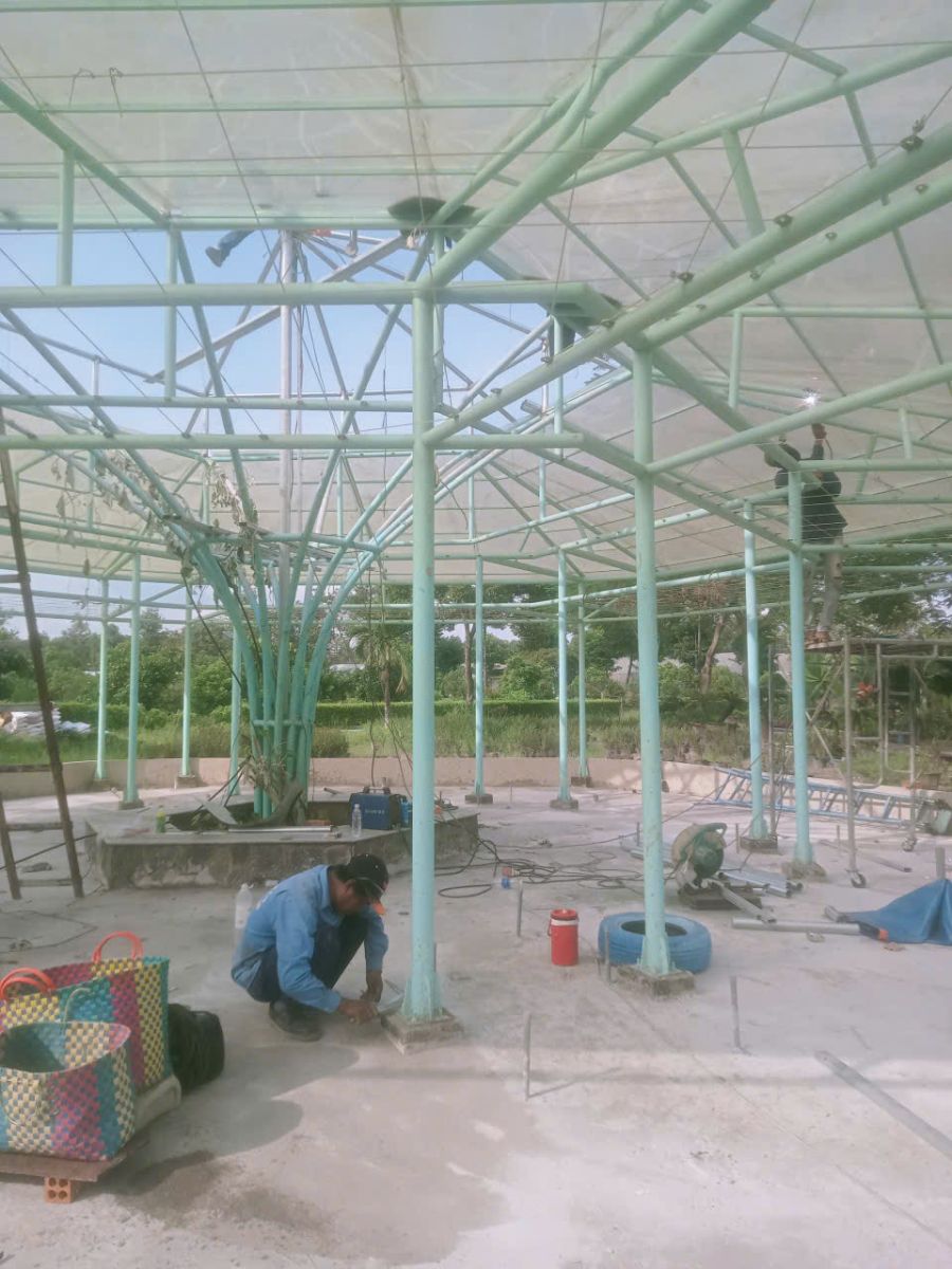Thi công mái che ở khu nông nghiệp công nghệ cao TPHCM